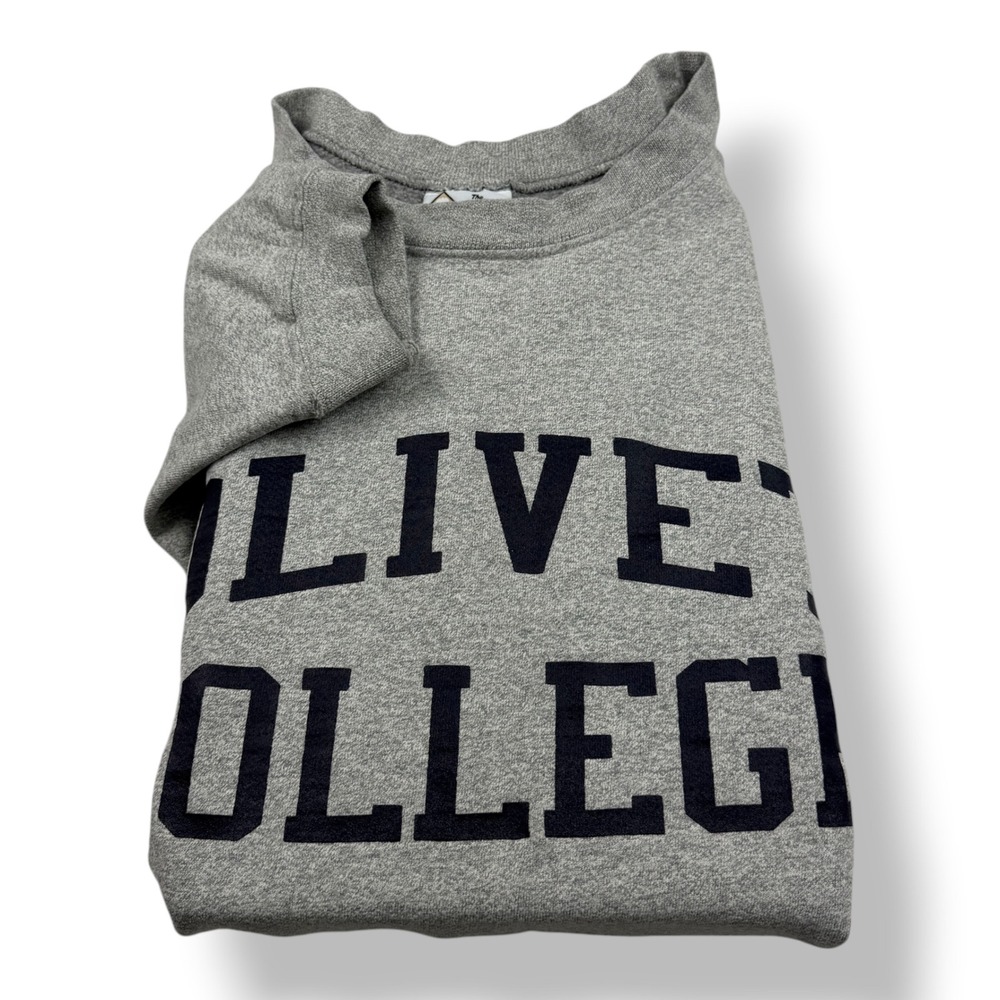 The Cotton Exchange Olivet College Gray Crewneck Sweatshirt Mens Large USA Made